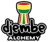 Djembe Alchemy Logo with Red, GReen and Yellow